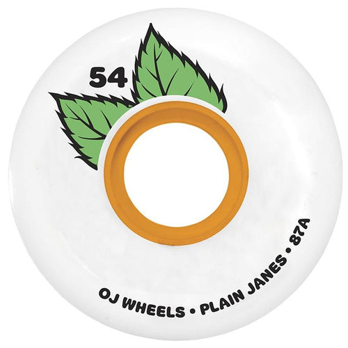 OJs Plain Jane Keyframe Wheels - 87A 54mm White