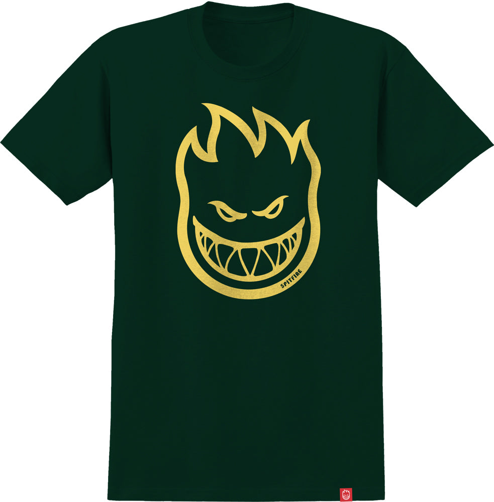 Spitfire Bighead Tee - Forrest Green/Yellow