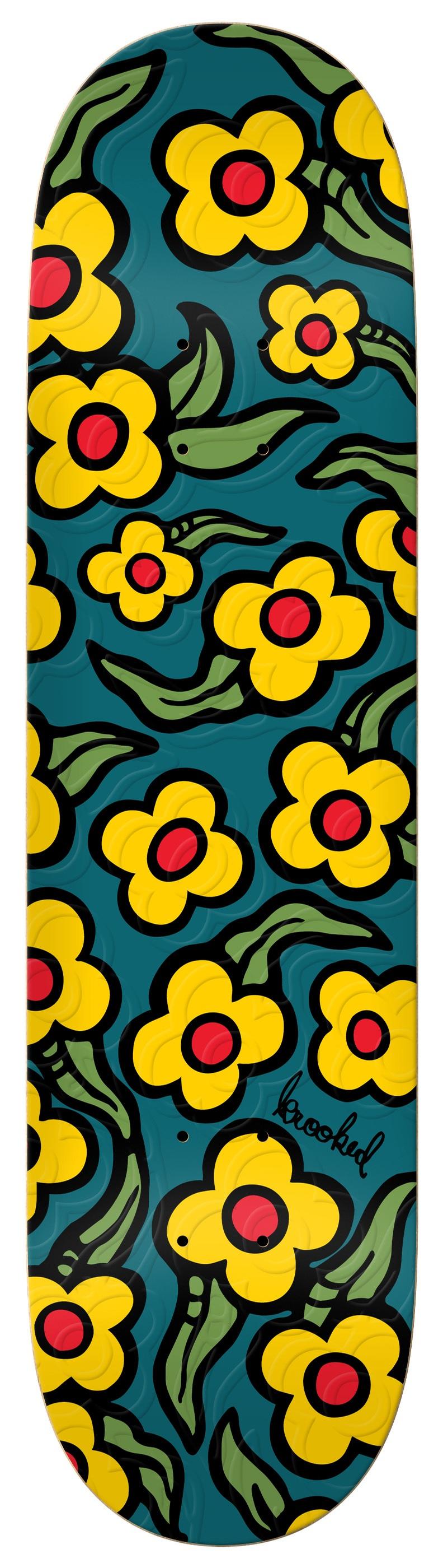 Krooked Team Wild Style Flowers Deck - 8.5