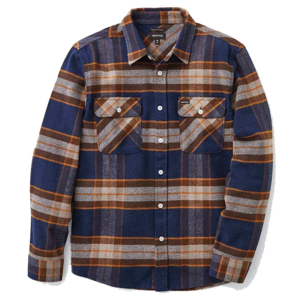 Brixton Bowery Flannel - Heather Joe Blue