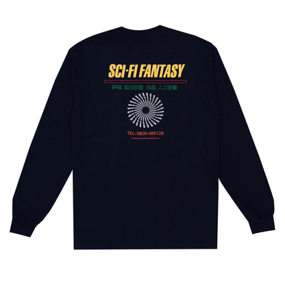 Sci-Fi Fantasy Typeset Longsleeve - Navy