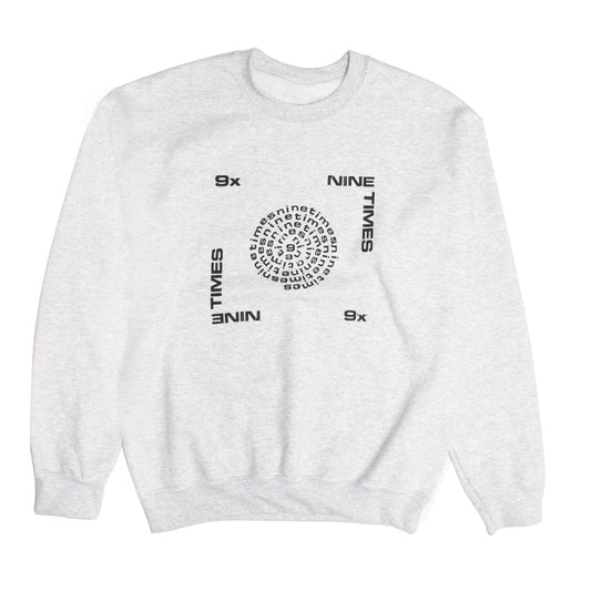 Ninetimes Letraset Crewneck - Ash Grey