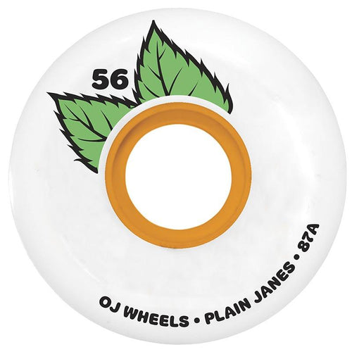 OJs Plain Jane Keyframe Wheels - 87A 56mm White