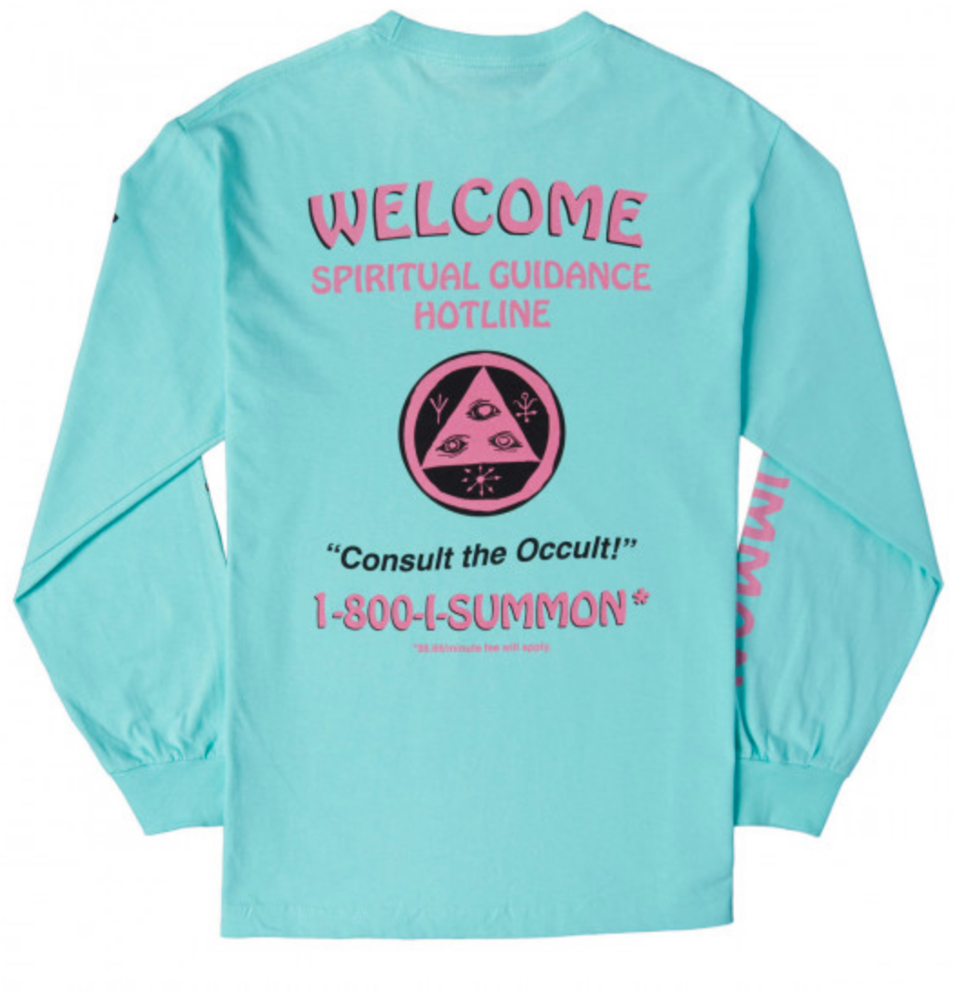 Welcome Hotline L/S Teal/Pink/Black