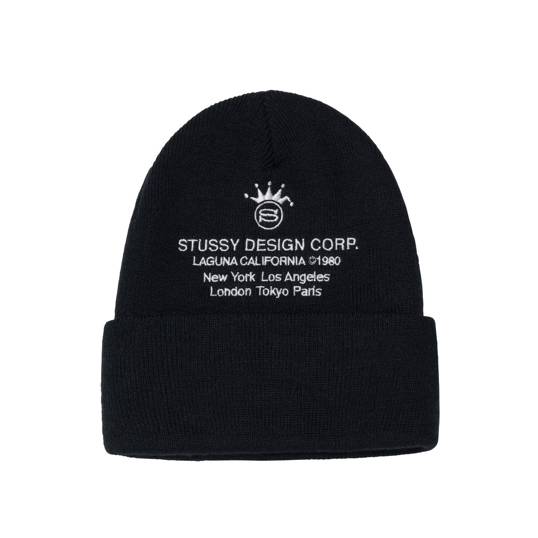 Stussy Design Corp Cuff Beanie - Black