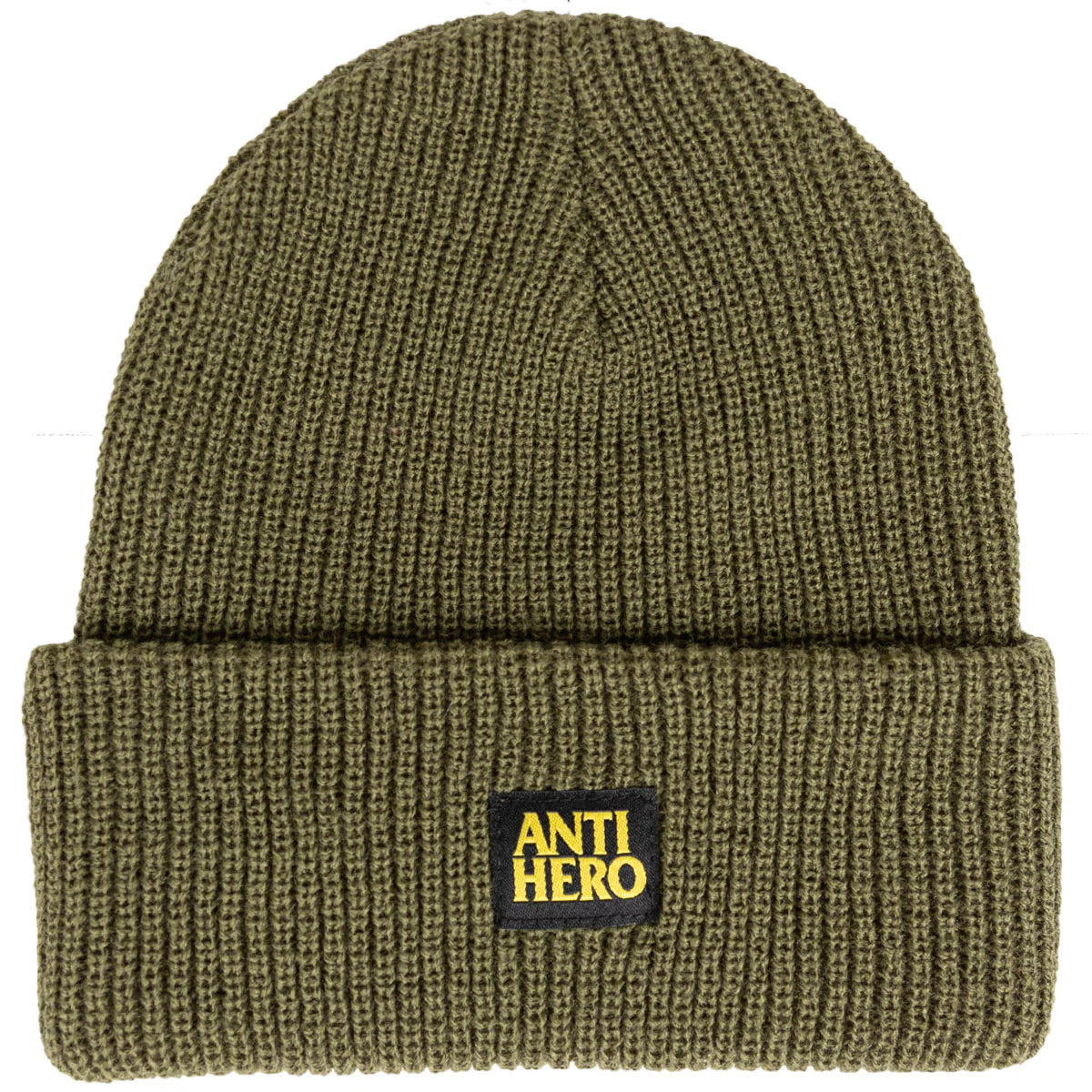 Antihero Lil Black Hero Cuff Beanie - Olive/Black/Yellow