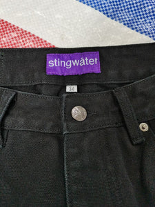 Stingwater Vegan Suede Double Knee Canvas Pants - Black