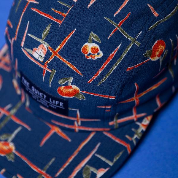 The Quiet Life Deco 5 Panel Camper Hat - Blue/Orange