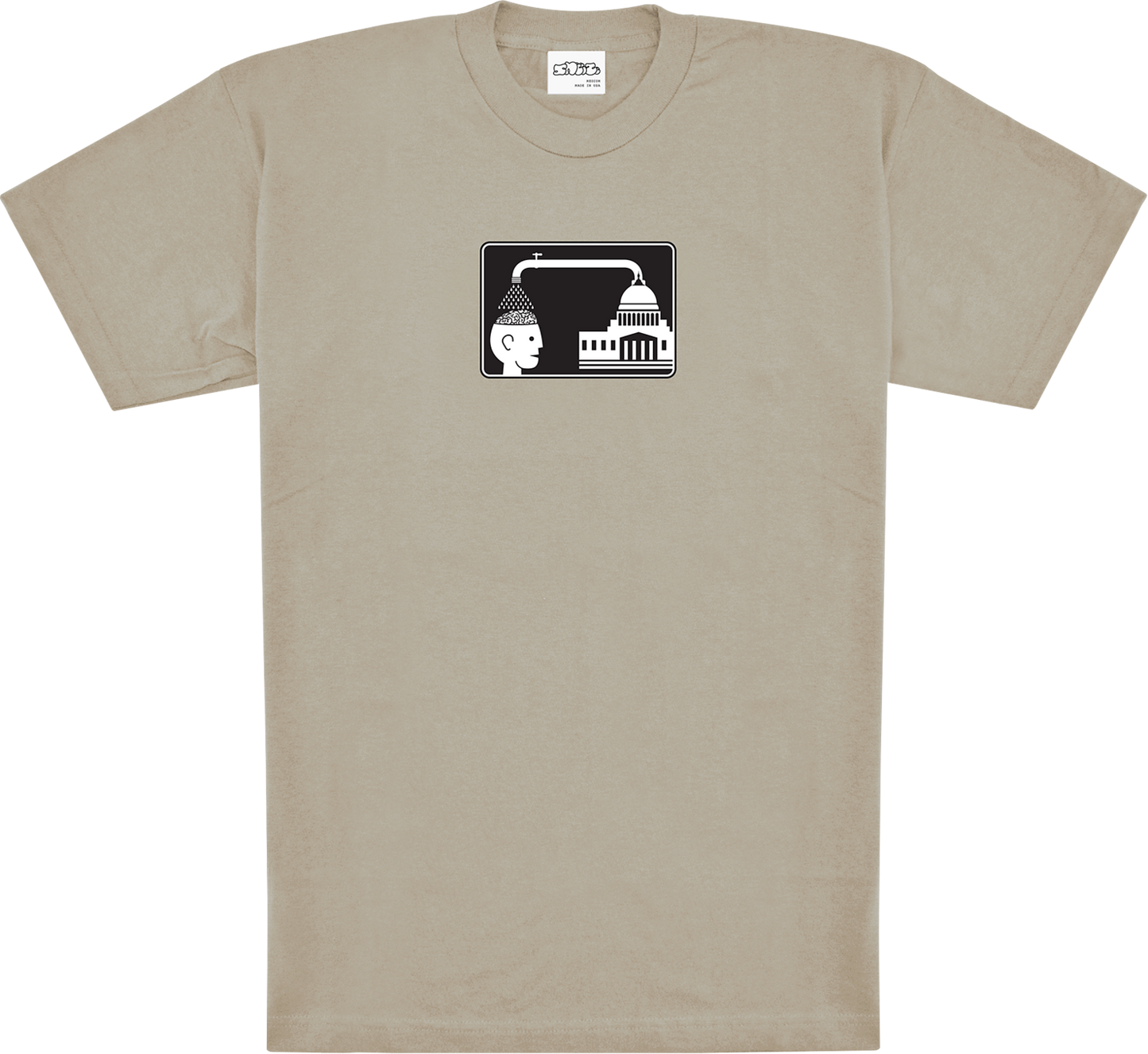 Sneeze Mike Hill Brainwash Tee - Sand