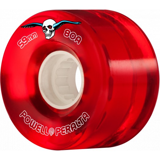 Powell Peralta Clear Cruiser Wheels - 59mm 80A Red