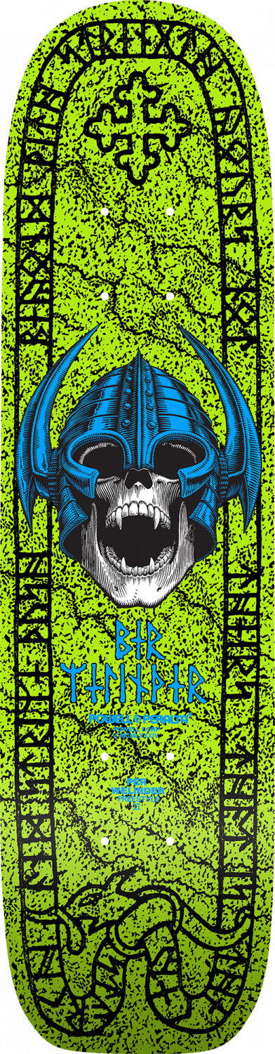 Powell Peralta Welinder Nordic Skull Freestyle Deck - 7.25 x 29  Lime Green