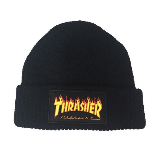 Thrasher Flame Logo Beanie - Black