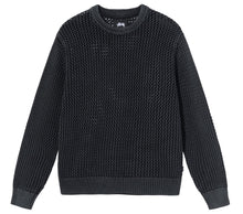 Load image into Gallery viewer, Stussy Pigment Dyed Loose Gauge Sweater - Black