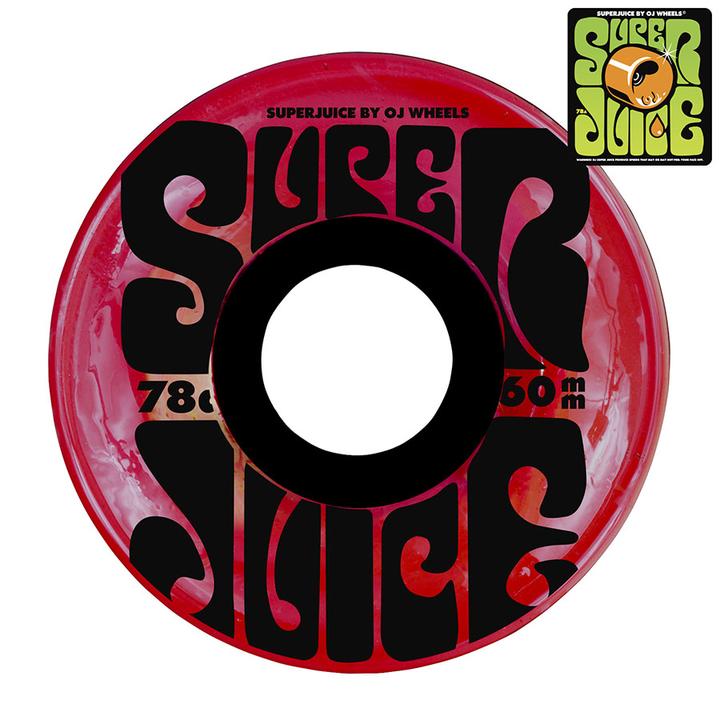 Ojs Super Juice Wheels - 78A 60mm Trans Red