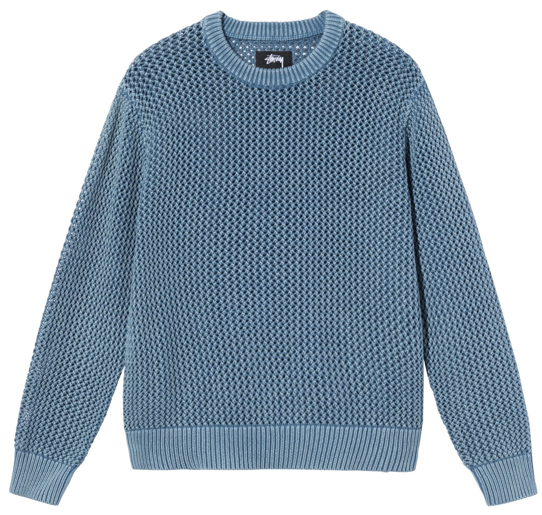 Stussy Pigment Dyed Loose Gauge Sweater - Seafoam – Ninetimes