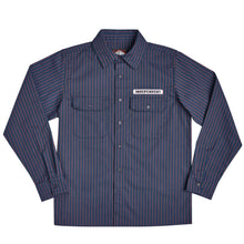 Load image into Gallery viewer, Independent L/S Bar Logo Button-Up Shirt - Navy Stripe