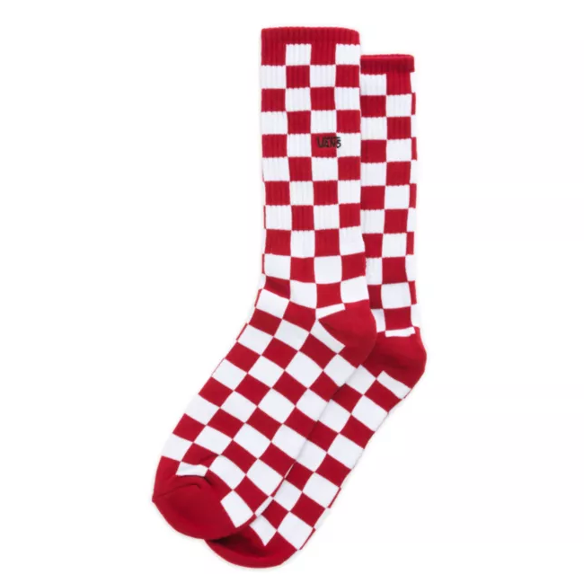Vans Checkerboard Crew Sock - Red/White