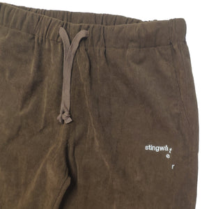 Stingwater Corduroy Melting Logo Sweatpants - Brown