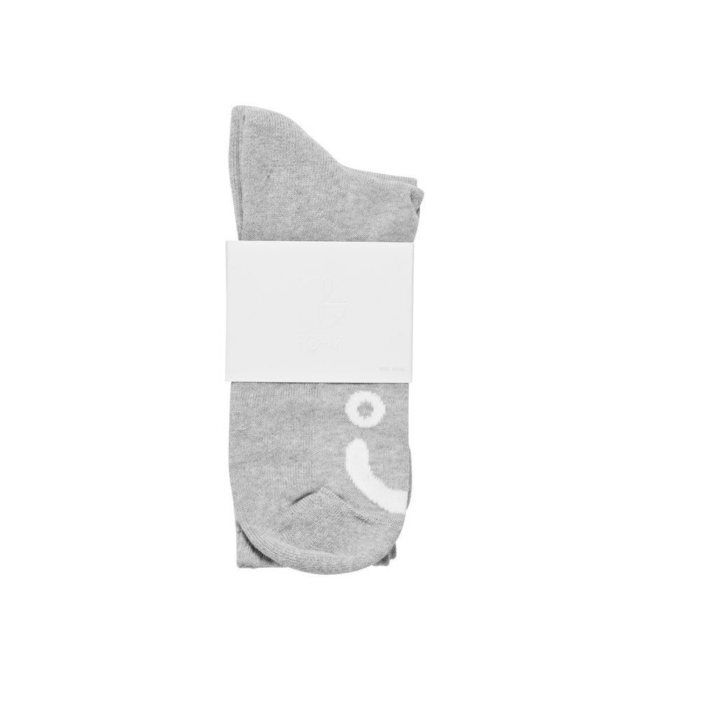 Polar Happy Sad Socks - Heather Grey