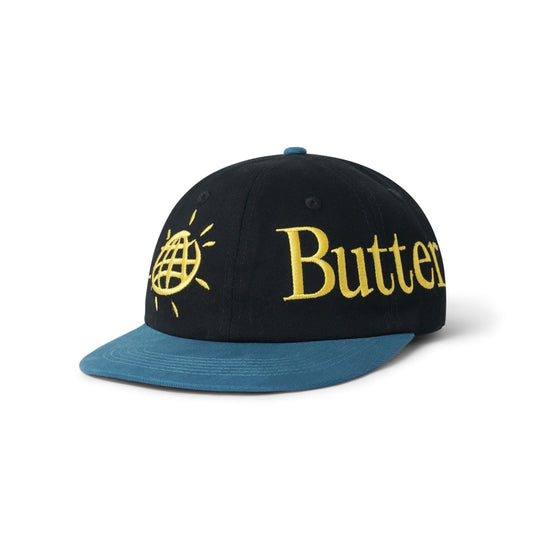 Butter Goods Discovery 6 Panel Cap - Black / Dark Teal