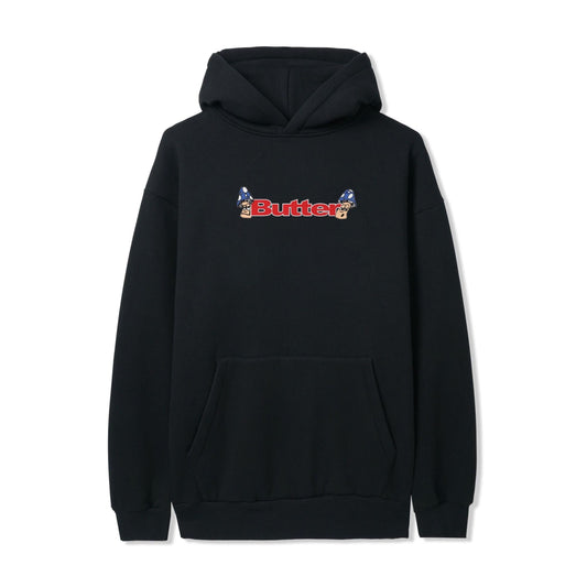 Butter Goods Shrooms Logo Pullover Hood - Black