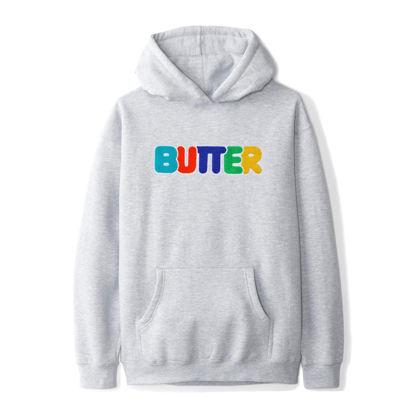 Butter Goods Rounded Chenille Applique Pullover Hood - Ash Grey