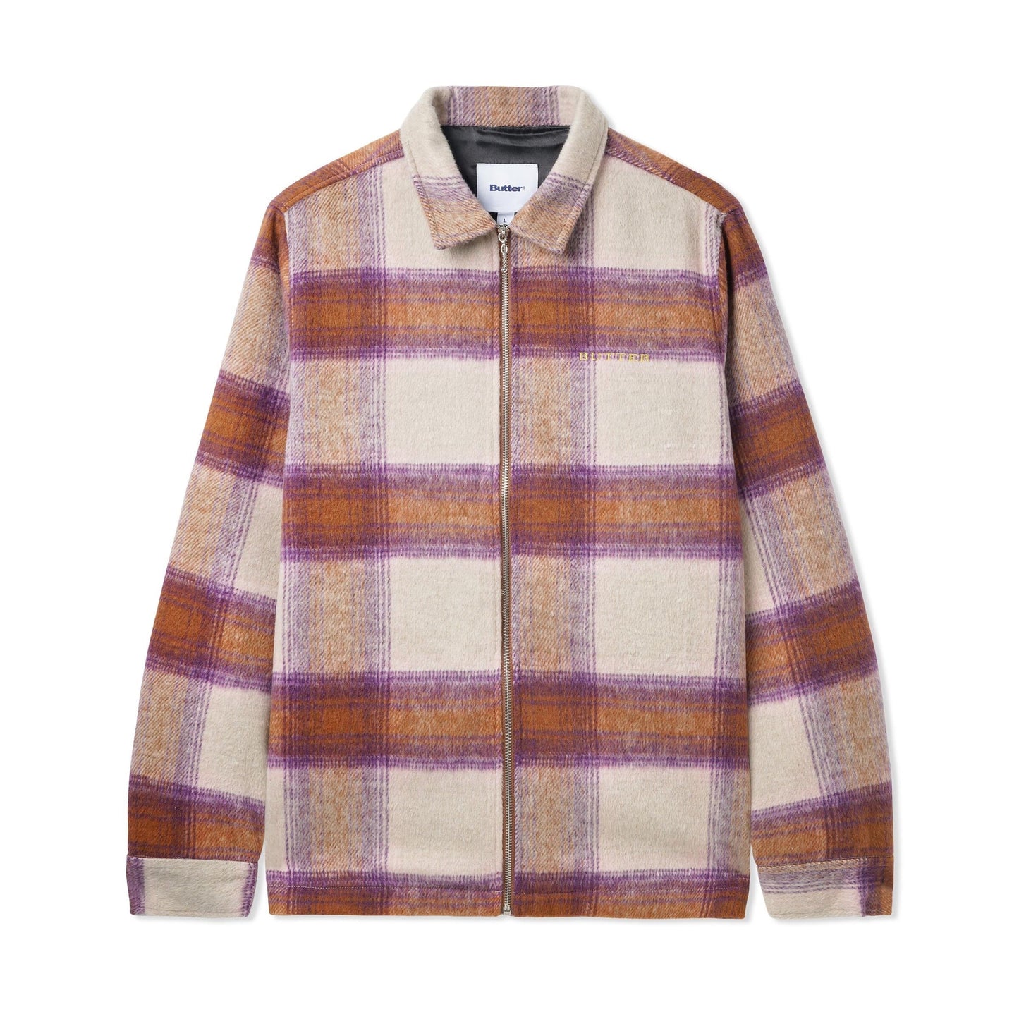 Butter Goods Heavyweight Flannel Overshirt - Walnut/Grape