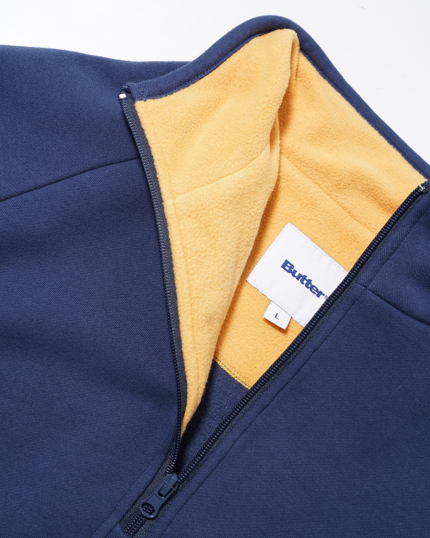 Butter Goods Forte 1/4 Zip Pullover - Navy/Denim