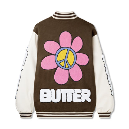 Butter Goods World Peace Varsity Jacket - Brown