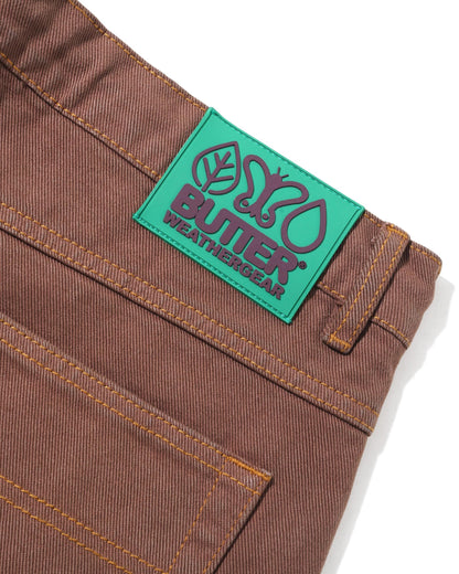 Butter Goods Weathergear Heavyweight Denim Pants - Brown