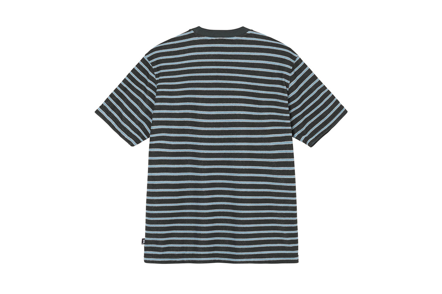 Stussy Striped Terry Short Sleeve Crew Tee - Black