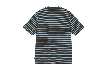 Stussy Striped Terry Short Sleeve Crew Tee - Black