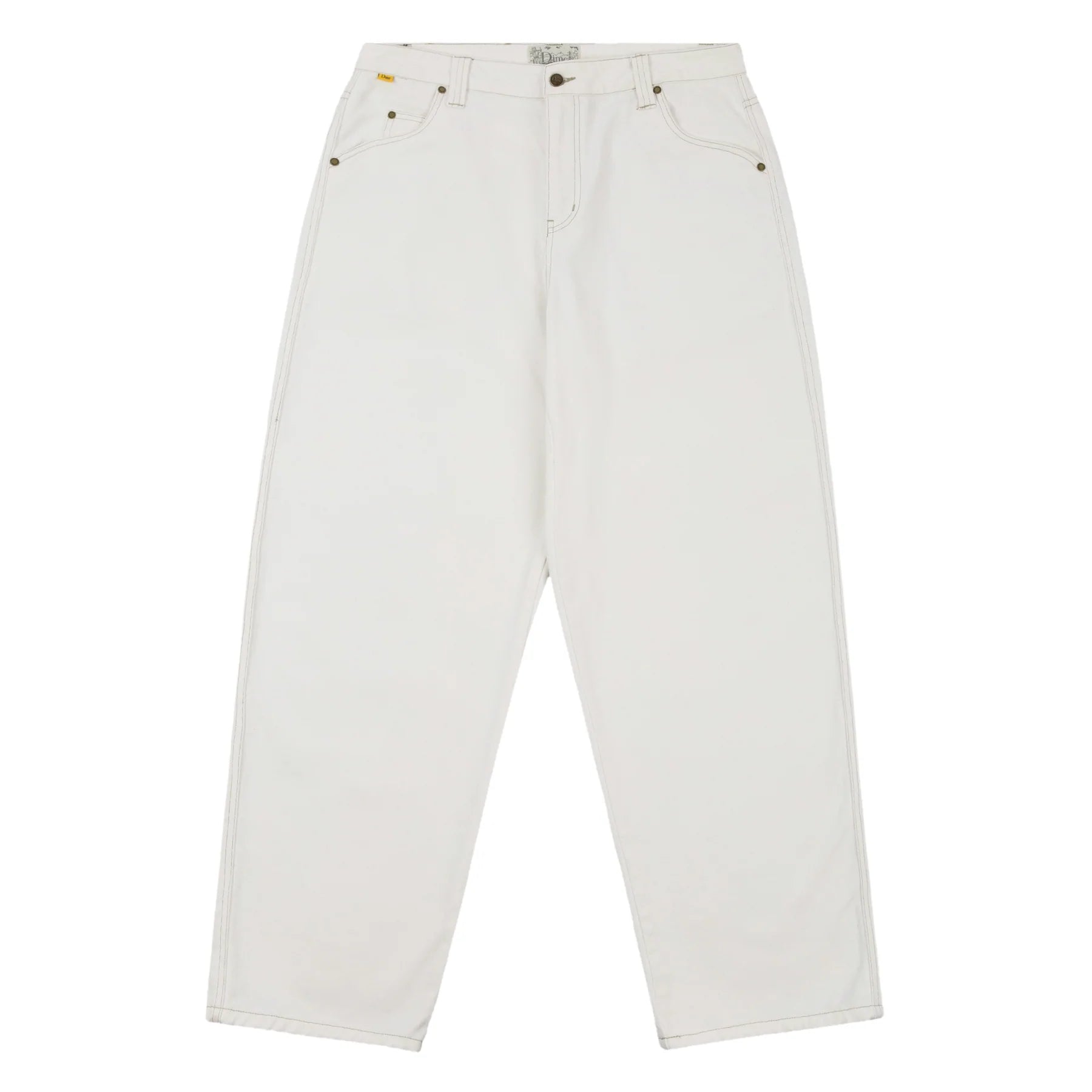 White Baggy Street High Waist Pants SD00691