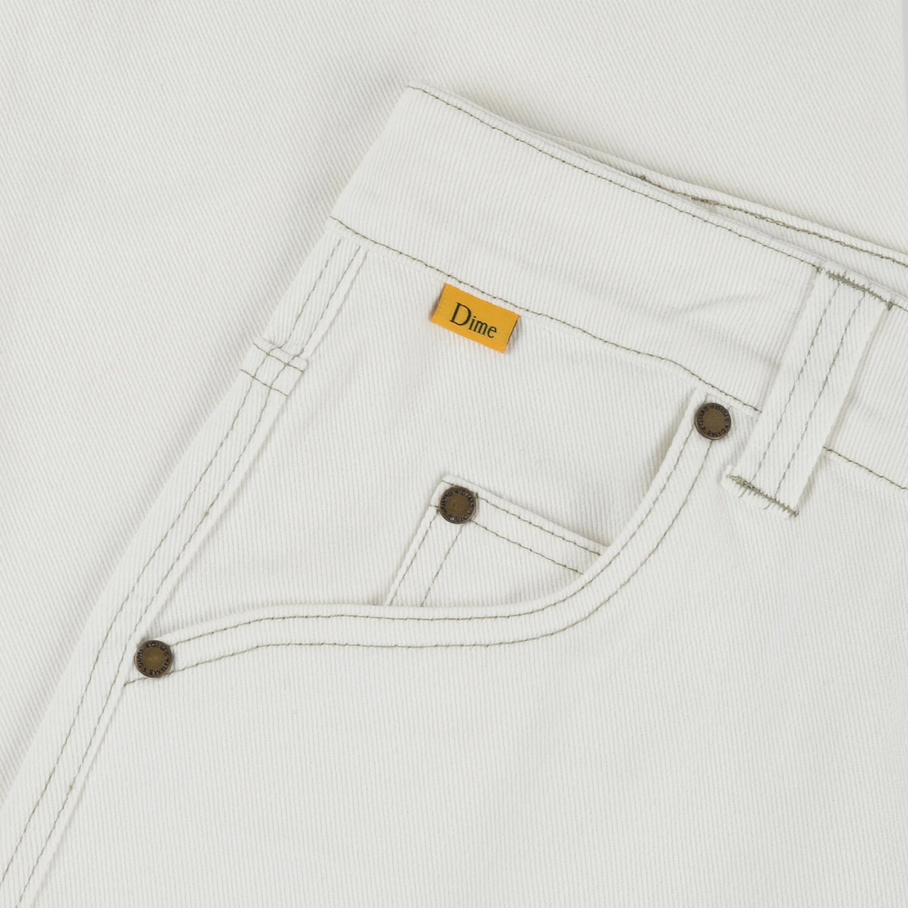 Dime Baggy Denim Pants - Off White – Ninetimes Skateshop Dime Baggy Denim Pants - Off White – Ninetimes Skateshop