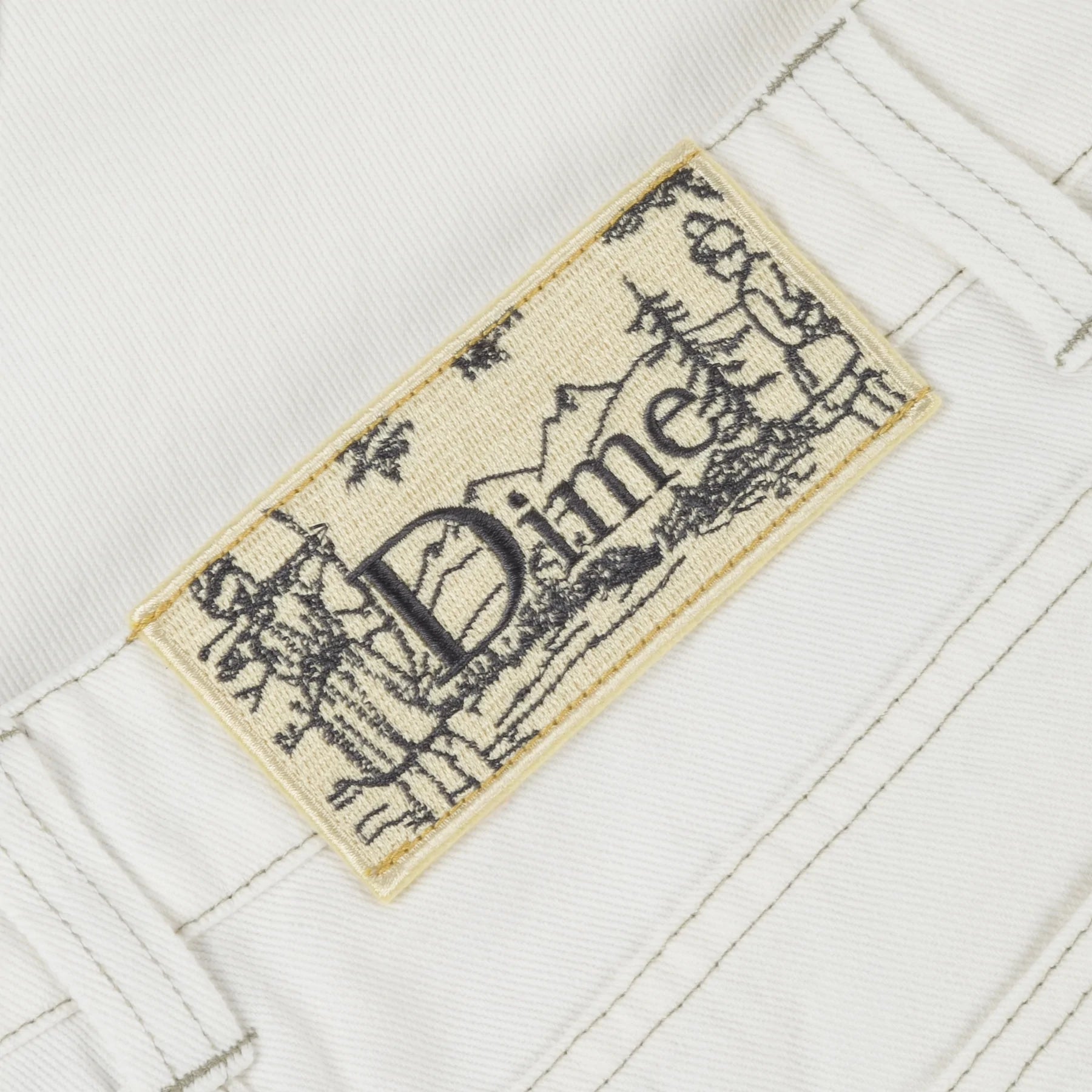 Dime Baggy Denim Pants - Off White – Ninetimes Skateshop