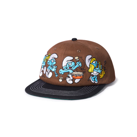 Butter Goods x The Smurfs Band 6 Panel Cap - Brown / Black