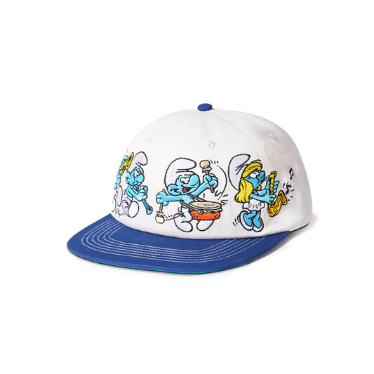 Butter Goods x The Smurfs Band 6 Panel Cap - Cream / Royal