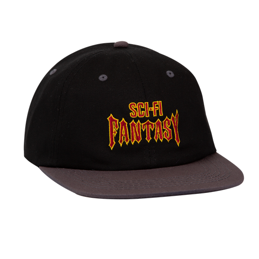 Sci-Fi Fantasy Biker Logo Hat - Black/Gun Metal