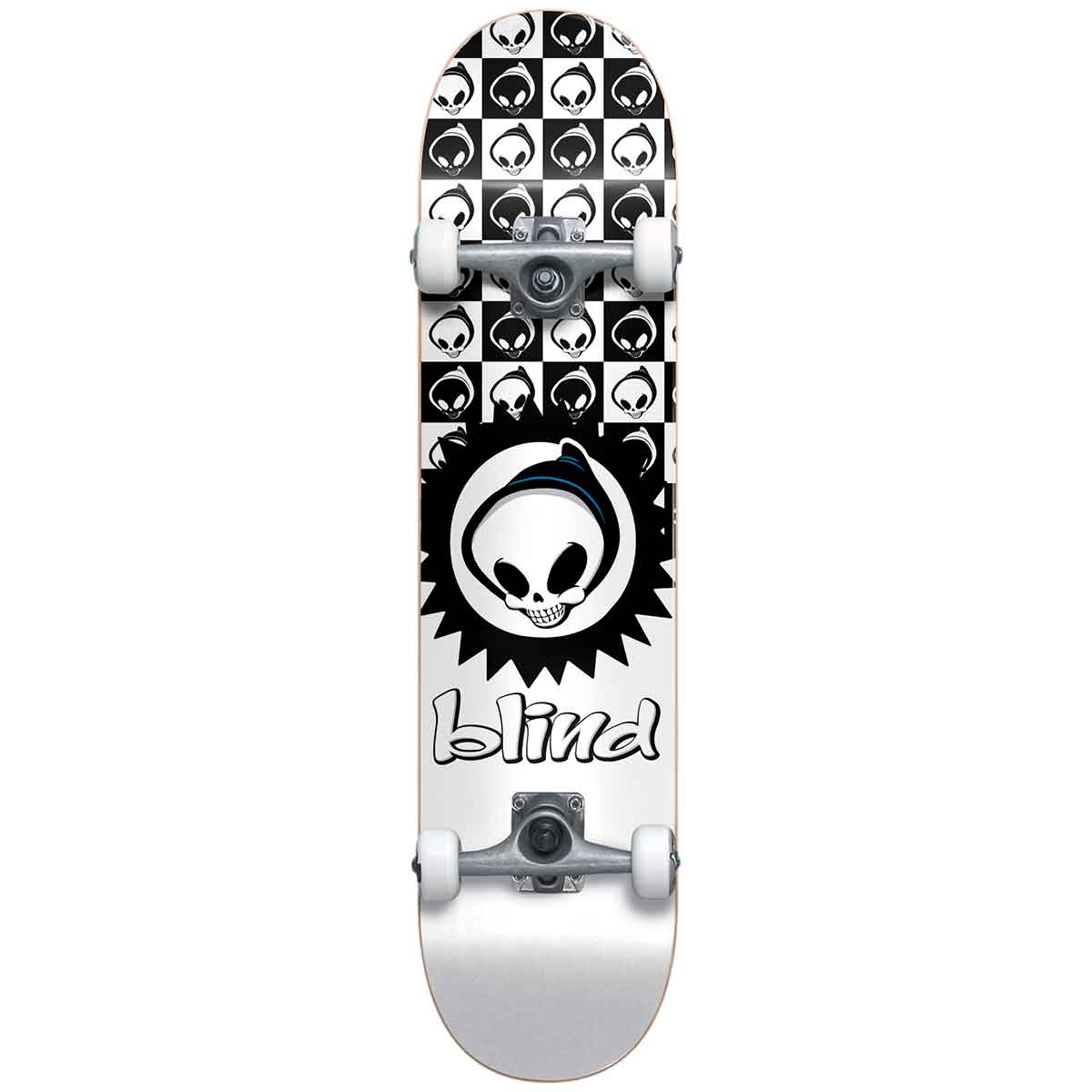 Blind Checkered Reaper Mid Soft Wheel Complete - 7.375 X 29.8 White