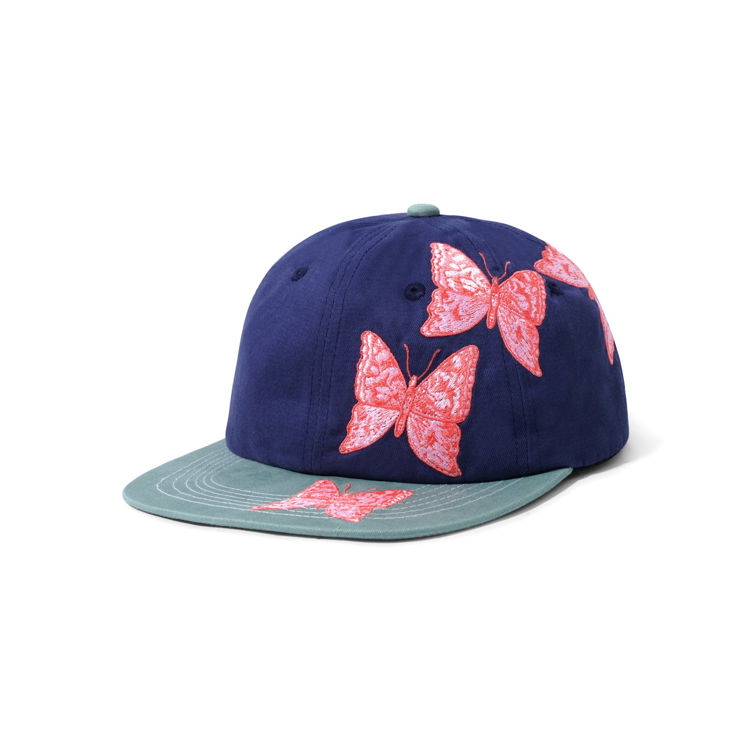 Butter Goods Butterfly 6 Panel Hat - Navy/Forest