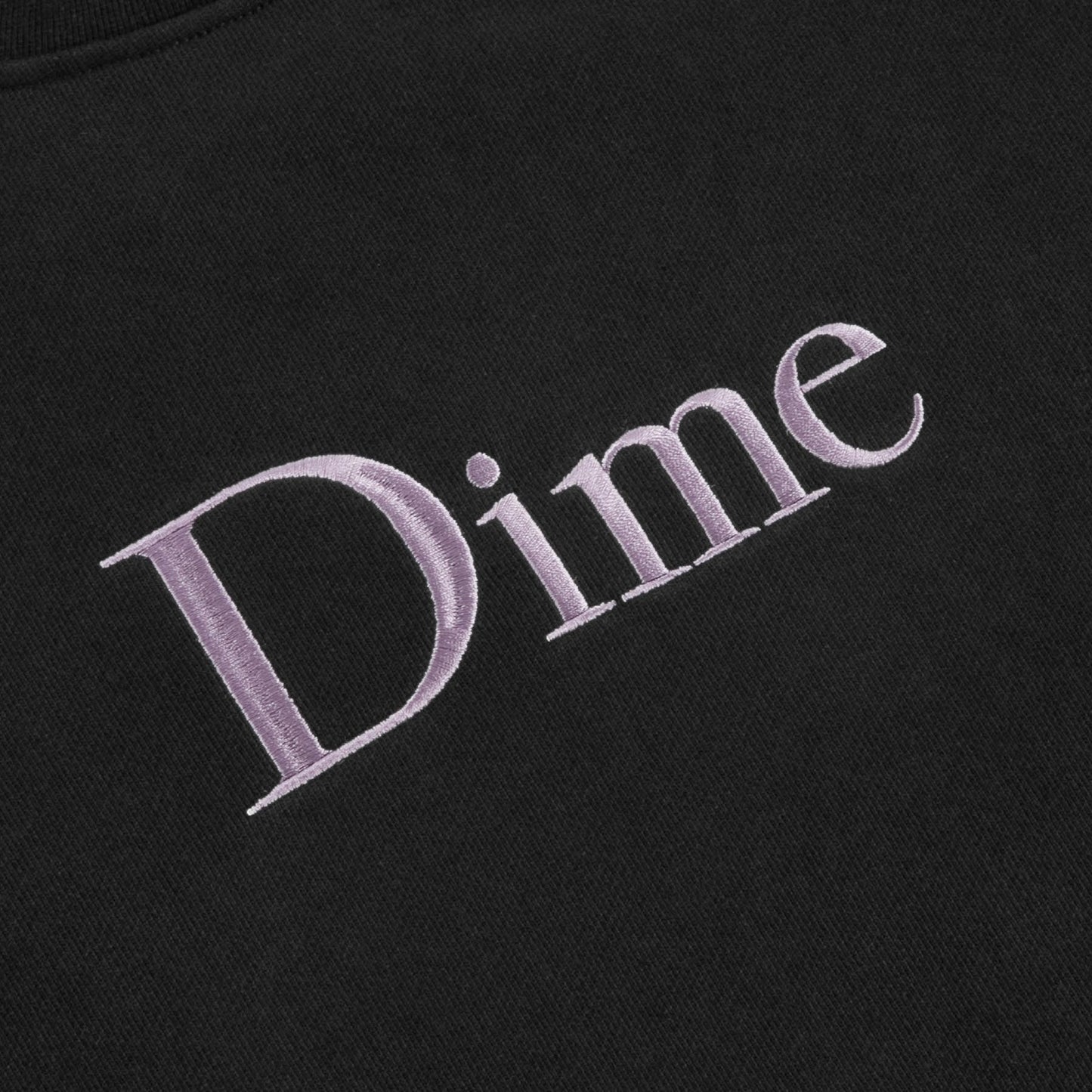 Dime Classic Logo Crewneck - Black/Lavender