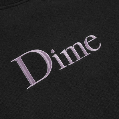 Dime Classic Logo Crewneck - Black/Lavender