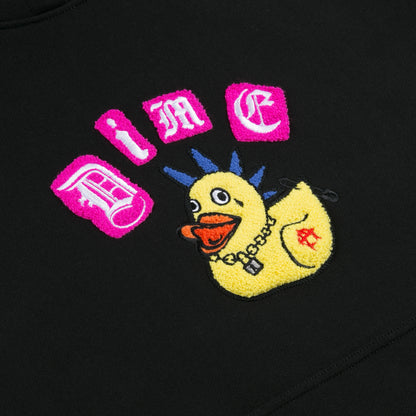 Dime Rebel Chenille Hoodie - Black