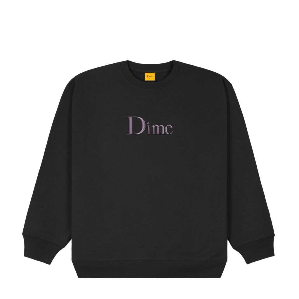 Dime Classic Logo Crewneck - Black/Lavender