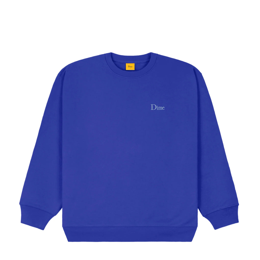 Dime Classic Small Logo Crewneck - Ultramarine – Ninetimes Skateshop