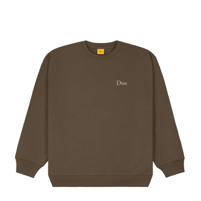 Dime Classic Small Logo Crewneck - Walnut