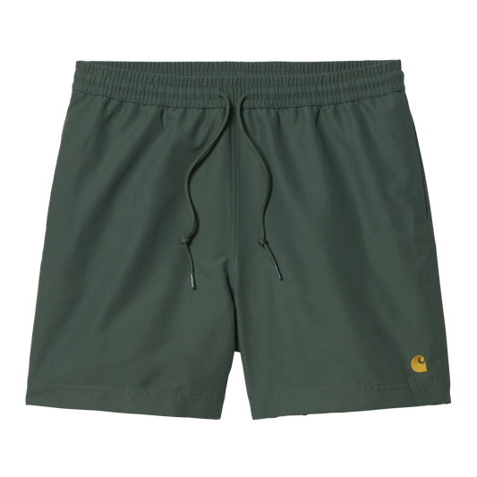 Carhartt WIP Chase Swim Trunks - Hemlock Green/ Gold