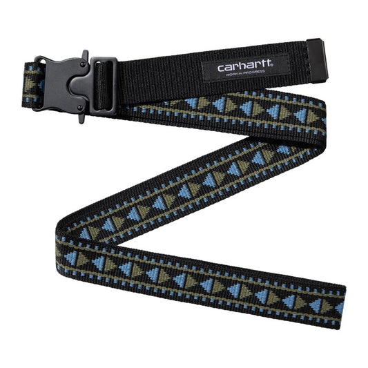 Carhartt WIP Coba Belt - Black/Kiwi/Piscine