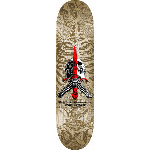 Powell Peralta Skull & Sword White/Grey Deck - 9.05