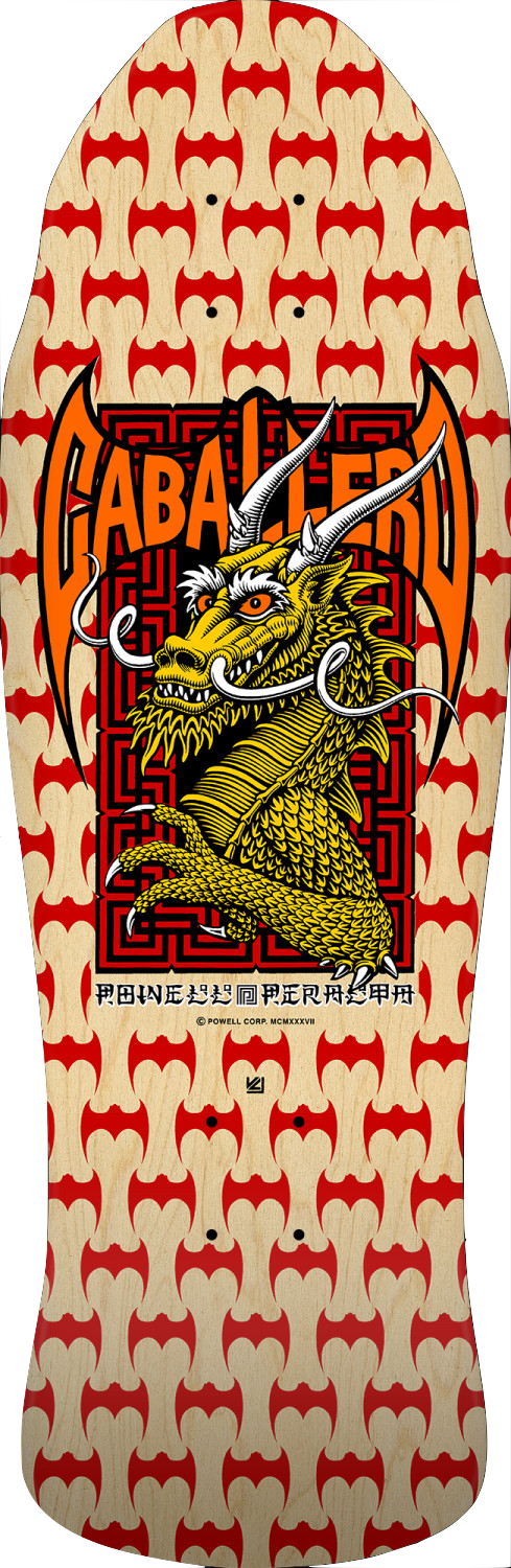 Powell-Peralta Cab Chinese Dragon Spoon Natural/Yellow Deck - 10.0